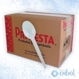 COLHER REFEIÇÃO DESCARTÁVEL PRAFESTA A GRANEL C/ 1000