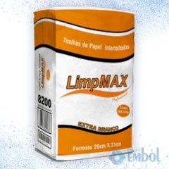 PAPEL TOALHA INTERFOLHADO LIMPMAX EXTRA BRANCO C/ 1000
