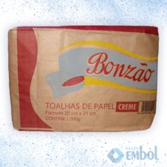 PAPEL TOALHA INTERFOLHADO BONZÃO CREME C/ 800