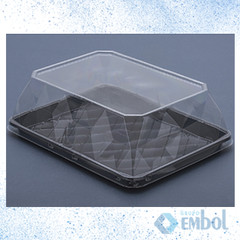EMBALAGEM PET GALVANOTEK G75D RETANGULAR MÉDIA PRETA C/50