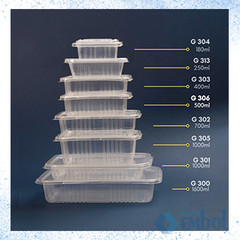 EMBALAGEM PP GALVANOTEK G306 RETANGULAR 500ML C/100