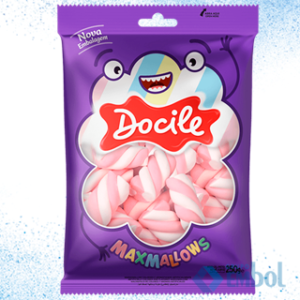 MARSHMALLOW DOCILE TWIST ROSA/BRANCO C/ 250G
