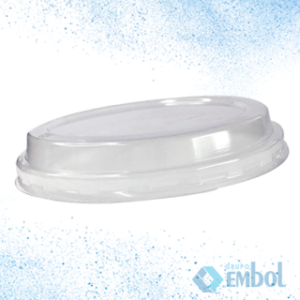 TAMPA PLÁSTICA PARA POTE DE PAPEL 360ML GLOBAL C/50
