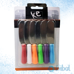 ESPÁTULA INOX PATÊ CABO PLÁSTICO KEHOME C/6