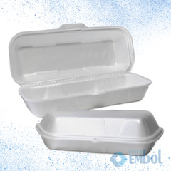 EMBALAGEM DE ISOPOR ESTOJO PARA HOTDOG (CACHORRO QUENTE) COPOBRÁS C/400