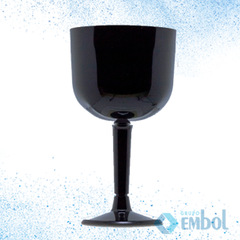 TAÇA DE ACRÍLICO PARA GIN 500ML PRETA PLASTILÂNIA C/4
