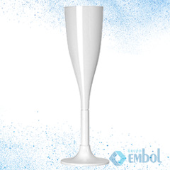 TAÇA CHAMPAGNE/CHAMPANHE/ESPUMANTE 120ML PS STRAWPLAST BRANCA C/4