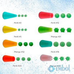 KIT DE BICOS BRICOFLEX PLÁSTICO COLORS C/9