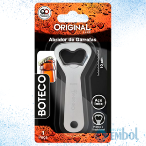 ABRIDOR DE GARRAFA INOX 10CM ORIGINAL UND