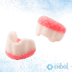 BALA DE GELATINA DOCILE MINI DENTES DE VAMPIRO CÍTRICO 15G