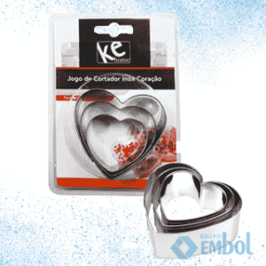 CORTADOR INOX CORAÇÃO KEHOME C/3