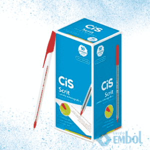 CANETA ESFEROGRÁFICA VERMELHA 1MM CIS C/50