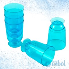 TAÇA DE ACRÍLICO PIT-030 25ML AZUL PLASTILÂNIA C/10