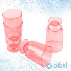 TAÇA DE ACRÍLICO PIT-030 25ML VERMELHA PLASTILÂNIA C/10