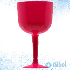 TAÇA DE ACRÍLICO PARA GIN 500ML VERMELHO PLASTILÂNIA C/4