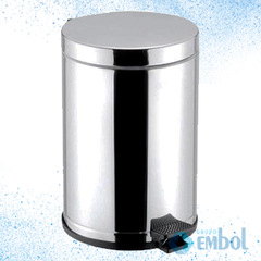 LIXEIRA INOX 10,5L C/PEDAL PLÁSTICO VIEL UND