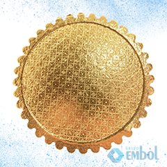 CAKE BOARD SUPORTE PARA BOLO 20CM DOURADO UND