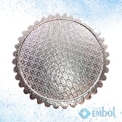 CAKE BOARD SUPORTE PARA BOLO 20CM PRATEADO UND