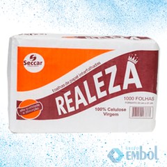 PAPEL TOALHA INTERFOLHADO 100% CELULOSE REALEZA (SECCAR) C/1.000