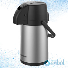 GARRAFA TÉRMICA SOPRANO EXCELENCE INOX C/PRETO 2,2L UND