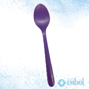 COLHER REFEIÇÃO FORTE DESCARTÁVEL MEPLAS/EMBOL ROXA C/500