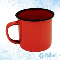 CANECA ESMALTADA 90ML YANGZI VERMELHA UND