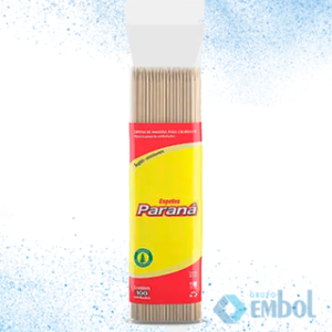ESPETO PARA CHURRASCO MADEIRA 25CM PARANÁ C/100 UNDS