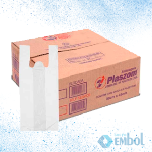 SACOLA PLAST.  PLASZOM 40×50 C/1000