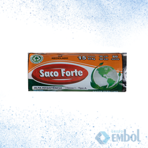 SACO DE LIXO FORTE 15 LITROS PSF ROLO C/60 UNDS