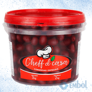 AZEITONA PRETA AZAPA EM CONSERVA CHEFF D CASA 2KG/3KG