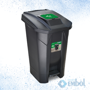 LIXEIRA PLASTICA ARQPLAST 120L COM PRETA PEDAL UND