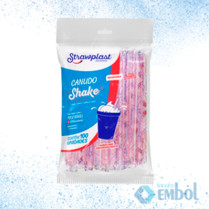CANUDO STRAWPLAST MILK SHAKE SACHÊ 8MM X 21CM C/100
