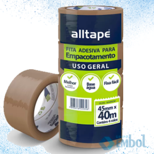FITA ADESIVA 48MM X 40M MARROM ALLTAPE C/4