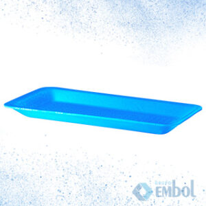 BANDEJA DE ISOPOR CR-006 307X104X14MM COPOBRAS AZUL C/400