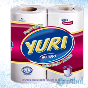 PAPEL TOALHA YURI 20X22 FOLHA DUPLA C/2