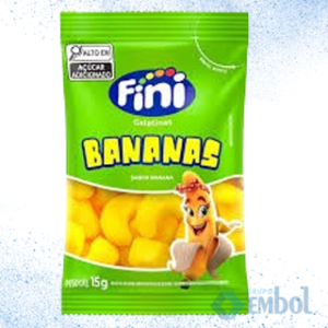 BALA FINI GELATINAS BANANA C/15G