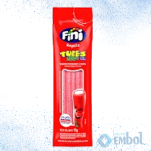 BALA FINI REGALIZ TUBES MORANGO CITRICO 15G