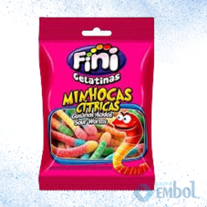 BALA FINI GELATINAS MINHOCAS CITRICAS C/80G